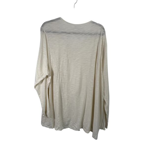 J Jill Cream Long Sleeve Shirt Cotton Modal Minimalist Casual Womens Plus 4x - Picture 6 of 6